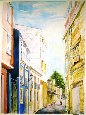 Calle del sol . Contrapunto del tiempo